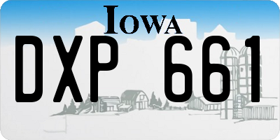 IA license plate DXP661