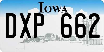 IA license plate DXP662