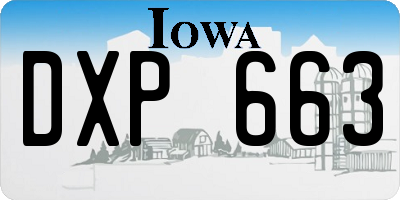 IA license plate DXP663