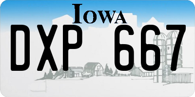 IA license plate DXP667