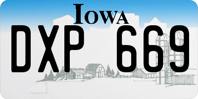 IA license plate DXP669