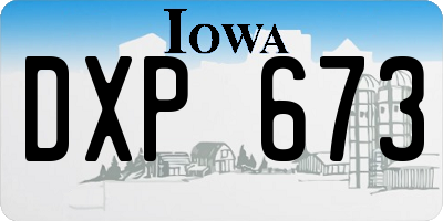 IA license plate DXP673