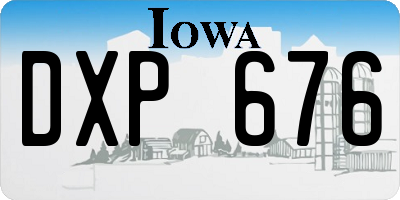 IA license plate DXP676