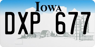 IA license plate DXP677