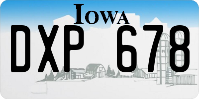 IA license plate DXP678