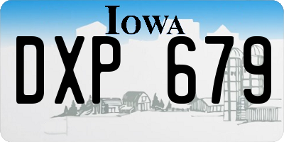 IA license plate DXP679