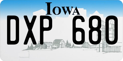 IA license plate DXP680