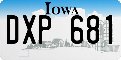 IA license plate DXP681