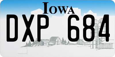 IA license plate DXP684