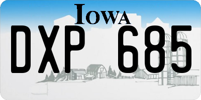 IA license plate DXP685