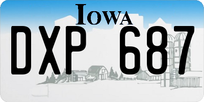 IA license plate DXP687