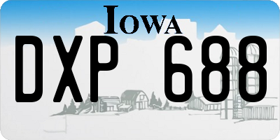 IA license plate DXP688