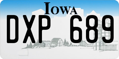 IA license plate DXP689