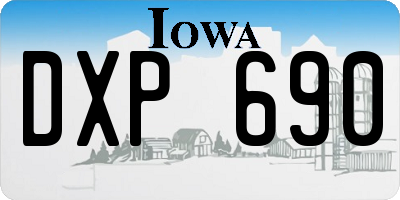 IA license plate DXP690