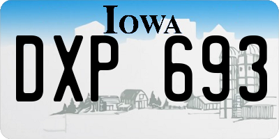 IA license plate DXP693
