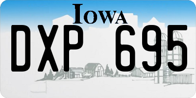 IA license plate DXP695