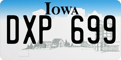 IA license plate DXP699