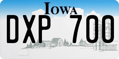 IA license plate DXP700