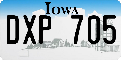 IA license plate DXP705