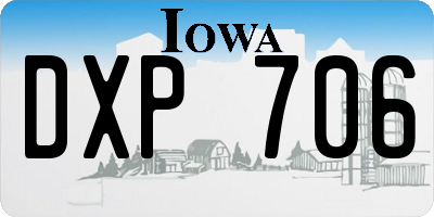 IA license plate DXP706