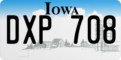 IA license plate DXP708