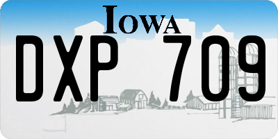 IA license plate DXP709