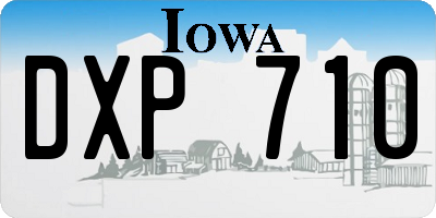 IA license plate DXP710