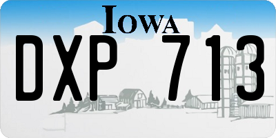 IA license plate DXP713