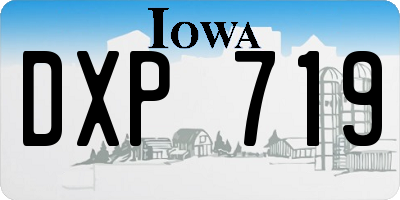 IA license plate DXP719
