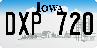 IA license plate DXP720