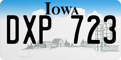IA license plate DXP723