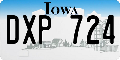 IA license plate DXP724