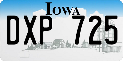 IA license plate DXP725