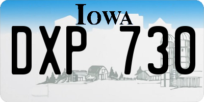 IA license plate DXP730