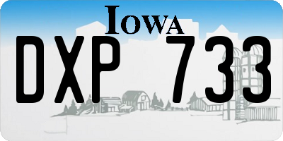 IA license plate DXP733