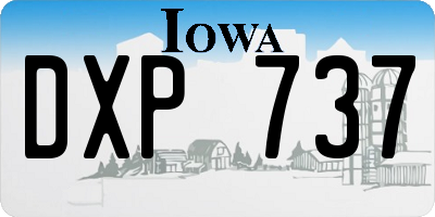 IA license plate DXP737