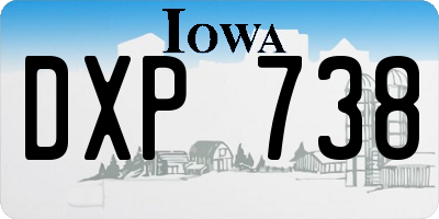 IA license plate DXP738