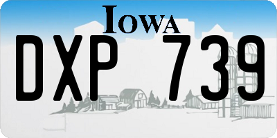 IA license plate DXP739