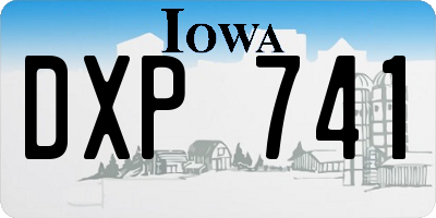 IA license plate DXP741