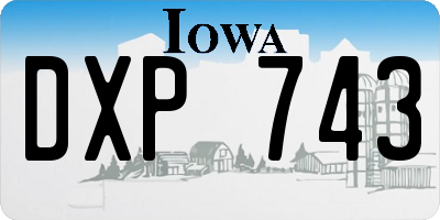 IA license plate DXP743