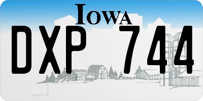 IA license plate DXP744