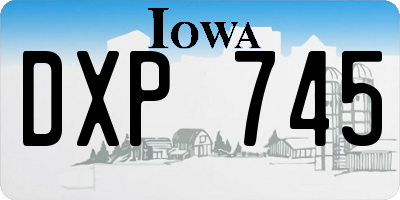 IA license plate DXP745