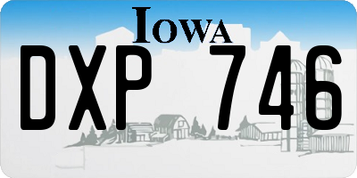 IA license plate DXP746