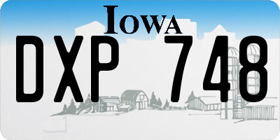 IA license plate DXP748