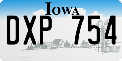 IA license plate DXP754