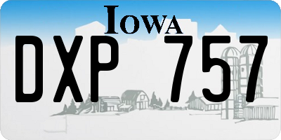 IA license plate DXP757