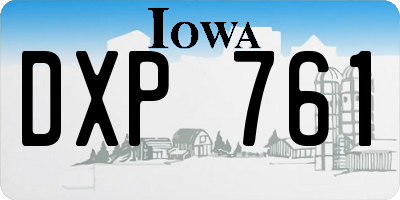 IA license plate DXP761