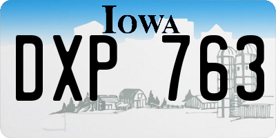 IA license plate DXP763