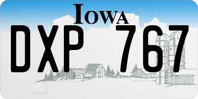 IA license plate DXP767