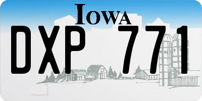 IA license plate DXP771